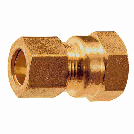 MIDWEST FASTENER 1/2" OD x 1/2FIP Brass Compression Pipe Connectors 2PK 34495